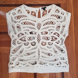 Anthropologie White Top Medium